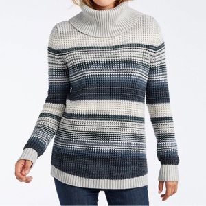 L.L. Bean Waffle Stitch Cowlneck Sweater